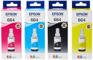หมึกเติมของแท้ EPSON T664 ของแท้ 100%เหมาะสำหรับ EPSON L-Series : L100 / L110 / L120 / L200 / L210 /