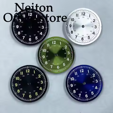 NEITON 29mm sterile dial silver watch dial luminous fit NH35 movement ETA2824 Miyota8215 MingzhuDG28