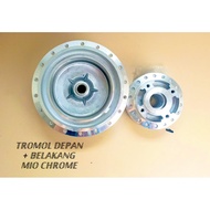 Mio Chrome Drum Set Front Rear Chrome Drum Set Yamaha Mio DBS MotorZone