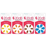 [FREE SHIPPING] 20dB Hearing Aid Battery All Sizes - 10 Packets (60 Pieces)
