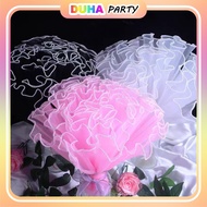 Combo of 5 Rolls of Flower Wrapping Paper - Pearl Chiffon Roll, Wave Chiffon with Pearl Border for B