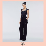 [asv ss24] Glenda Straight Pants  กางเกงผู้หญิง ขายาว เอวสูง แต่งกระเป๋าปะข้าง แต่งคาดเข็มขัดบัคเคิล