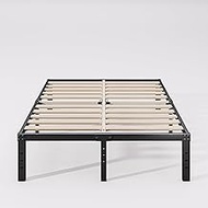 Cleaniago King Size Bed Frame, Wooden Slats Support, 14 Inch High, Heavy Duty 2000 Pounds Support for Mattress, No Box Spring Needed, Noise Free, Easy Assembly, Black