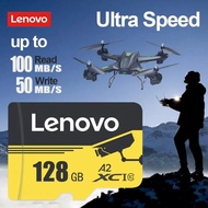 Lenovo แฟลชการ์ดหน่วยความจำ SD 256GB 1TB 2TB การ์ดความเร็วสูง SD ไมโคร TF A2/อะแดปเตอร์การ์ด SD กล้อง4K/แท็บเล็ต/โทรศัพท์