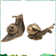 2Pcs Snail Decor Outdoor Pond Garden Snail Figurine Brass Snail with Decor Effect the Meaning of the