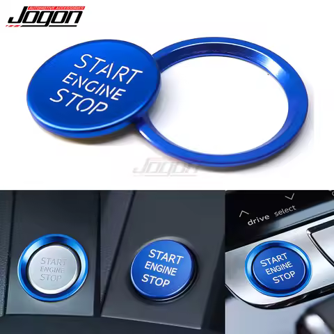 2Pcs Car Engine Start Stop Button Cover Ignition Ring Decoration For Audi A4 A5 B9 B8 BT A6L A7 C7 4