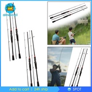 [Almencla1] 2Pcs Travel Fishing Rod Lure Rod Medium Rod Fishing Pole for Surf Freshwater Saltwater Lure Fishing Bass Trout