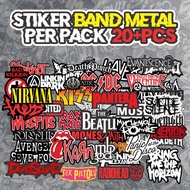 20pcs METAL ROCK BAND Stickers | Laptop STICKERS | Helmet Stickers