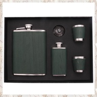 Hip Flask Set Stainless Steel Flask of Gifts for Men 260ML Bar Party Camping Barbecue Portable Pocke