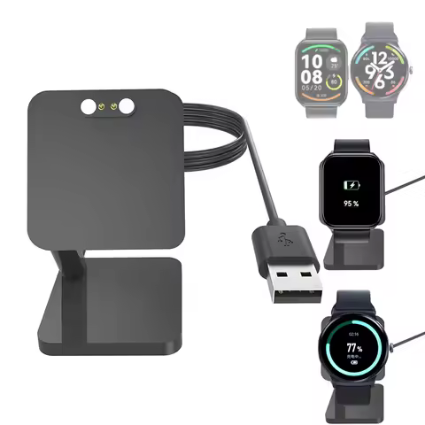 Desktop Stand Charger Adapter USB Charging Cable Dock Station Holder For Haylou Solar Lite/Smart Wat