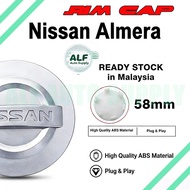 Nissan Almera Wheel Hub Center Cap (58mm) Silver Chrome Logo / Penutup Rim Tayar Kereta 1PC