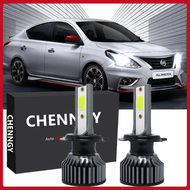 สำหรับNissan Almera N17 ปี 2012-2020 2021 (ไฟหน้า) - P1 ชุดหลอดไฟหน้าLED 12-24V 6000Kสีขาว (1 คู่) ร