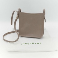 Longchamp 瓏驤 Le Foulonné 斑鳩灰色 經典粒面小牛皮 小型直式手提斜背兩用包
