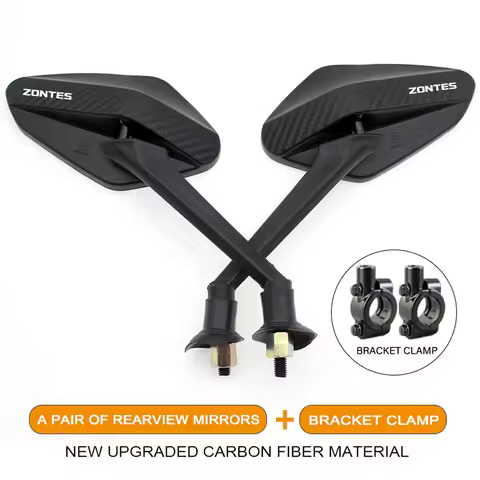 For Zontes G1 125 ZT125 G1 ZT 125 U ZT 310R 310X ZT310R Carbon Fiber Rearview Mirror Adjustable Moto