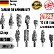 Tungsten Carbide Burr 6mm Double Cut Rotary Porting Tool Mata Porting Mata Korek