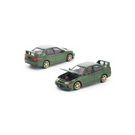 Enigma x Pop Race 1:64 Lancer Evolution EVO IV Green Diecast Model Car