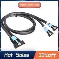 Gen5 MClo X8 Adapter Cable Gen5 MCIO X8 to Dual MCIO X4 Server Cable for PC  3.0 U.2 Oculink Pcie  C