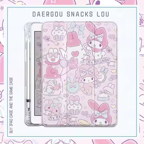 Kawaii Sanrio IPad Case My Melody for iPad 11th A16 Pro 11 Mini 6 7 Air7 6 7/8/9th Silicone Protecti