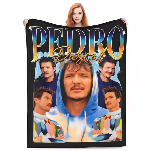 Pedro Pascal Blankets Coral Fleece Plush Spring Autumn Portable Super Warm Throw Blanket for Bed Tra