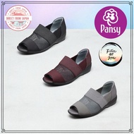 【Pansy】4482 Women's Open Toe Shoes - 3E Wide Fit, Mesh & Rubber, Available in Gray & Black, Sizes 22