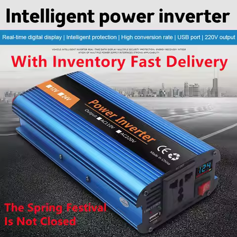 6000W Corrected Sine Wave Inverter 12v 220v Car Solar Inverter 24V 220V Sine Wave Voltage Converter