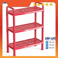 DUY TAN 3-tier large plastic mesh slipper shelf (47 x 19 x 54 cm)