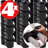 4/2/1Pcs Aluminum Alloy Car Oil Pipe Clamp - Black Separator - Double Hole Fuel Line Bracket - for B