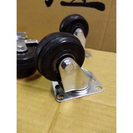 3 "Flat Heavy Duty Black Wheel/Movable Wheel/Brake Wheel/Fixed Wheel/Wheel