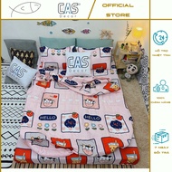 Bộ Chăn Ga Gối Cotton Poly CAS Decor - Bò Trà Sữa ( 3 Món 4 Món 5 Món )