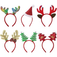 MoKo Christmas Headbands Decorations 6Pack, Christmas Costume for Women Girls Cute Hairband Accessor