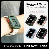 For iWatch Ultra 49mm 45mm 44mm 41mm 40mm Soft Case TPU Rugged Case Full Cover Durable Shockproof Protective Case Bumper for iWatch Series 8 7 6 5 4 SE2 Accessories
