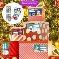 Beautylife| 200Pcs/Roll Christmas Tags Self Adhesive Gift Tags for Xmas Presents Christmas Name Labe