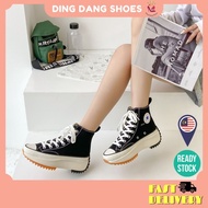 【DingDang】READY STOCK Korean Style Fashion shoes Men Women's kasut perempua canvas All-match high to