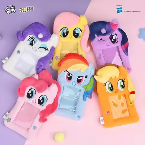 Reesee Genuine My Little Pony Card-themed Plush Card Sleeve Merchandise Campus Transit Card Lanyard