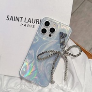 Oy58 Gc177 Clarity Swirl Hologram Case Silver Textured With Charm - Hardcase/ Casing For Oppo A3X A1