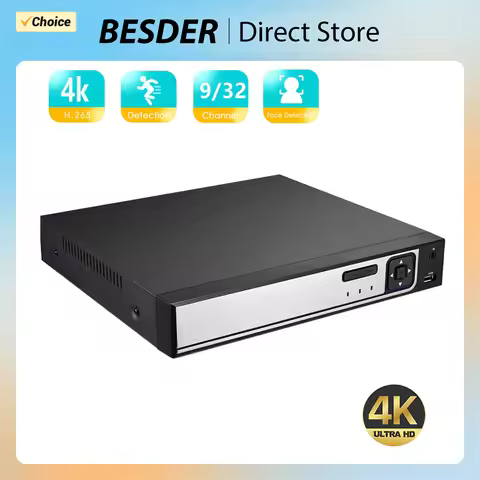 BESDER H.265AI 4K UHD Output CCTV NVR 9CH 16CH 32CH 5MP Video Surveillance Network Recorder Motion D
