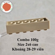Combo of 1 ounce of 2x6 sand gold bricks (about 28-29 bricks)