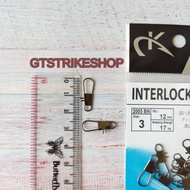 Peniti Pancing Interlock Snap Size 0 Size 1 Size 2 Size 3