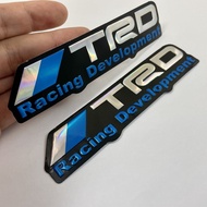 สติกเกอร์ TRD Toyota Racing สีฟ้า สติ๊กเกอร์ 3D ปั๊มนูน แต่งรถ JDM ติดรถ ติดกระจก ข้างรถ ท้ายรถ ติดก