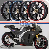 17'' Reflective Motorcycle Wheel Stickers Waterproof Rim Stripe Tape Decal for Honda Racing HRC CBR2