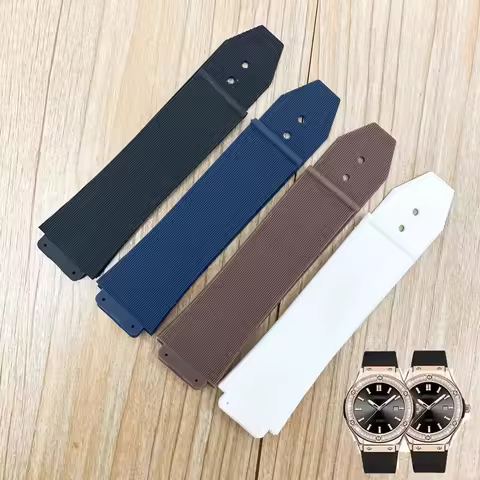 Watch band for HUBLOT rubber strap waterproof silicone multi-color convex 21mm-15mm Women's watch ac