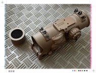 【侵掠者】 高品質 Elcan風格 SOCOM Specter DR 1X 4X 红光戰術瞄準鏡/火車頭-凸字-深棕色