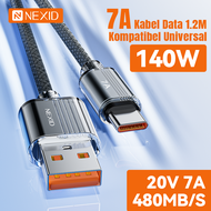 Nexid Kabel Data TYPE C 1.2m Fast Charging Cable Quick Charge 7A PD 140W for Xiao mi OPPO VIVO
