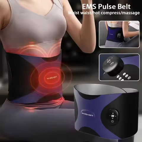 New multifunctional home EMS micro current abdominal heating pulse exercise fitness massage belt laz