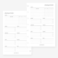 Mini Happy Planner Cleaning Schedule Planner Insert Agenda Refill for 7-Discs Notebook 4.6 x 7