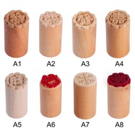 M1032 Malaysia stock 2.5cm木质包子印 cop  Traditional Chinese Moon Cake Mold Wood Dessert Seal Stamp DIY 
