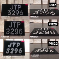 Number Plate Ketuk Motor Aluminium Embossed Motor Plate