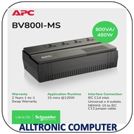 [Get FREE Adaptor] APC BV800I-MS Back-UPS BV 800VA, 480W AVR, Universal Outlet, 230V / 2Yrs Warranty