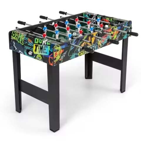 Foosball Table 37 Inch Soccer Table Game with 2 Balls Manual Scorers Sturdy MDF Construction for Gam