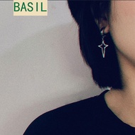 BASIL Cross Clip Earring Punk Cool Fake Piercing Female Male Drop Earring Non-Piercing Earring